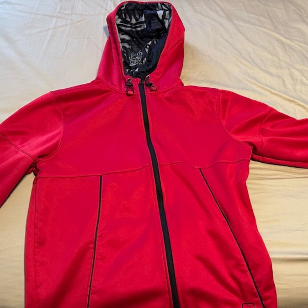 AND1 red zip up hoodie mens medium